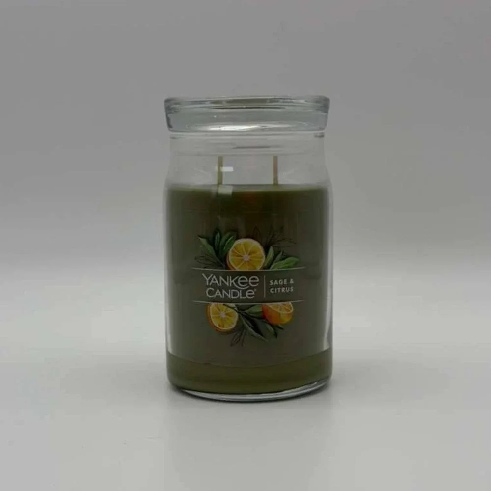 Yankee Candle Sage & Citrus Signature Large Jar‎ - 20 oz 2-Wick - NWT